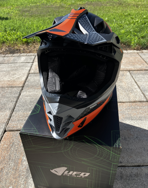 Helm Motocross UFO Erwachsene Schwarz-Orange